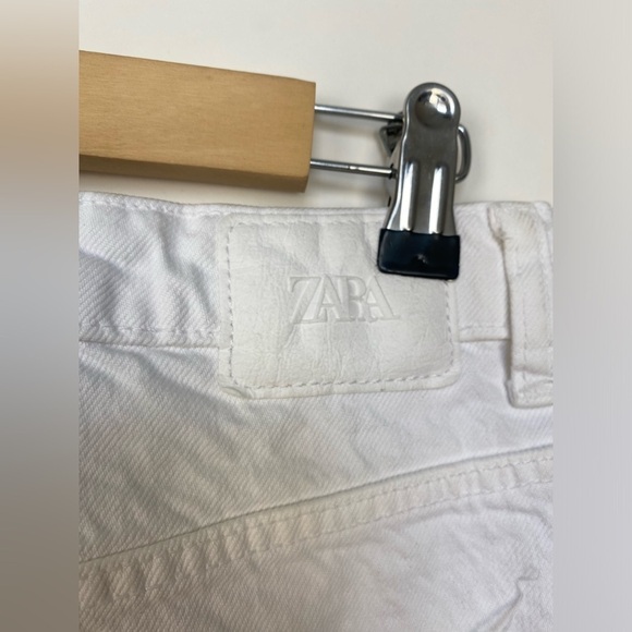 Zara White Full Length Straight Jeans Size 8 - Picture 6 of 12